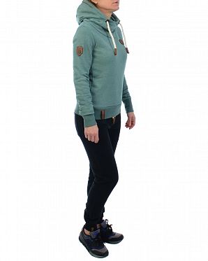 Толстовка женская с капюшоном Naketano Schmierlappen Green