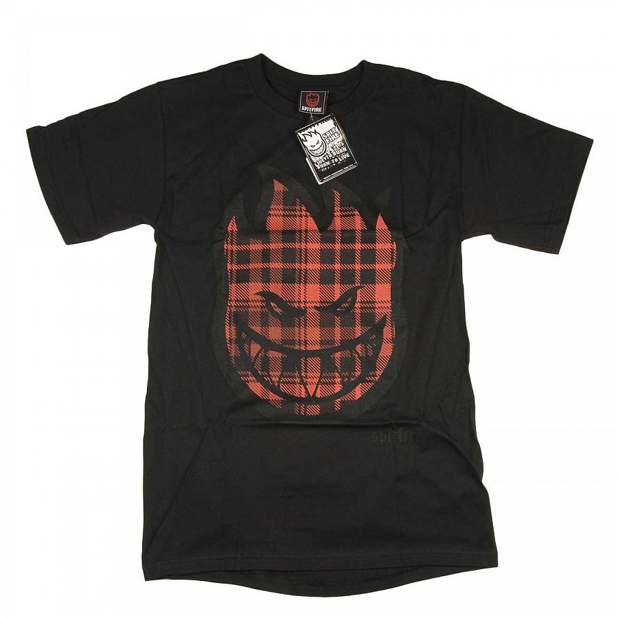 Футболка Spitfire Tartan Big Head black отзывы