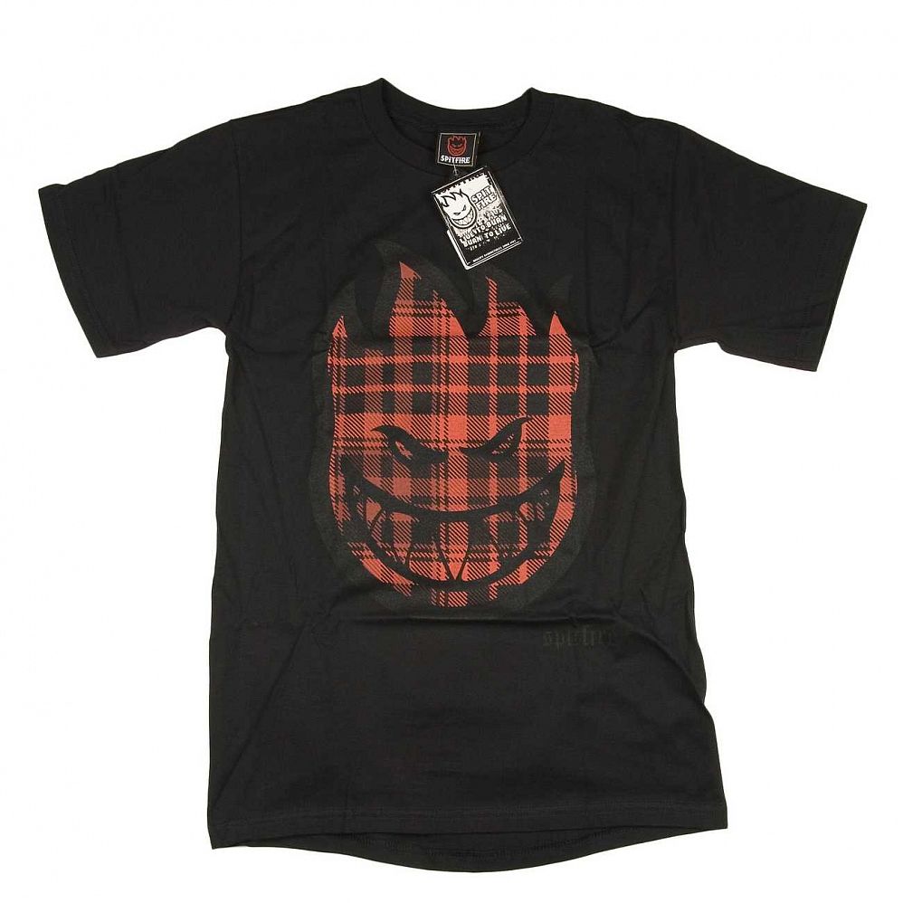 Футболка Spitfire Tartan Big Head black отзывы
