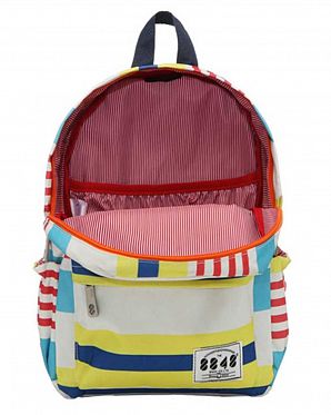 Рюкзак водоотталкивающий маленький 8848 H Black Stripe Teal Рюкзак водоотталкивающий маленький 8848 H Black Stripe Teal