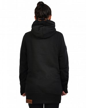 Толстовка длинная женская с капюшоном Naketano Darth Long IX Black Толстовка длинная женская с капюшоном Naketano Darth Long IX Black