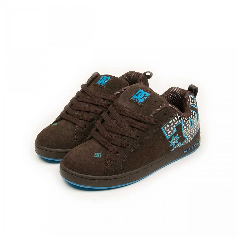 Кеды женские замша DC Shoes Court Graffik Dark Choco Turq отзывы