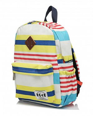 Рюкзак водоотталкивающий маленький 8848 H Black Stripe Teal Рюкзак водоотталкивающий маленький 8848 H Black Stripe Teal
