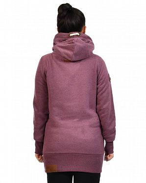 Толстовка длинная женская с капюшоном Naketano Darth Long IX Boardeaux Mel Толстовка длинная женская с капюшоном Naketano Darth Long IX Boardeaux Mel