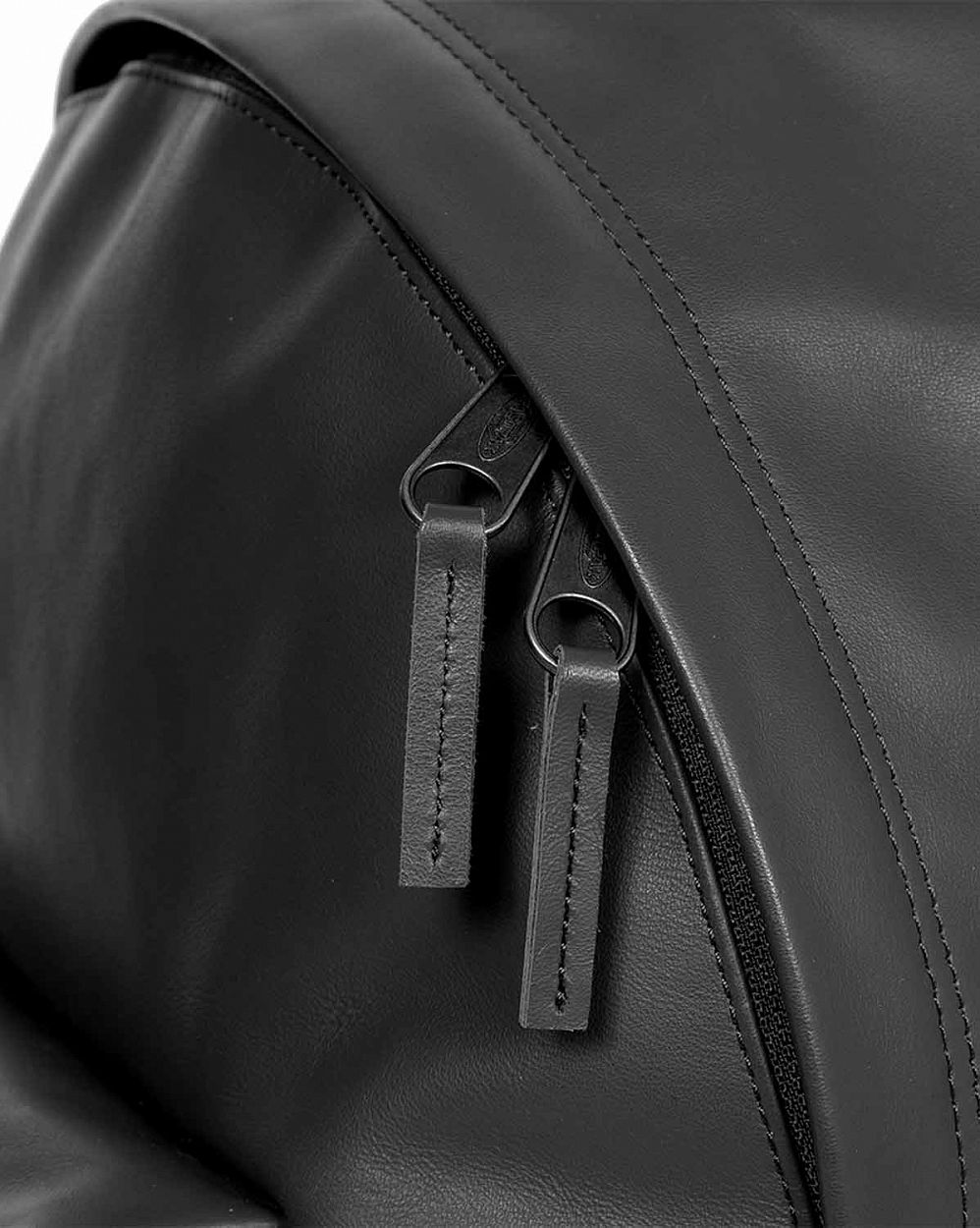 13 Eastpak Padded Pak R Black Leather Blacksides