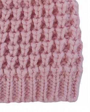 Шапка с помпоном зимняя женская Канада KyiKyi Classic Faux Fur Pink