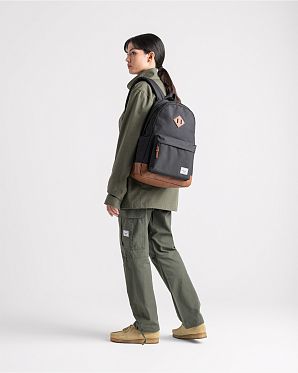 Рюкзак водоотталкивающий для 15 ноутбука Herschel Heritage ECO Black Tan Рюкзак водоотталкивающий для 15 ноутбука Herschel Heritage ECO Black Tan