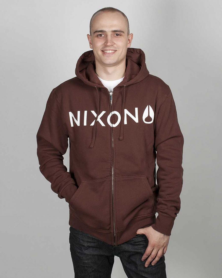 купить Толстовка Nixon Basis Zip Hood Brown в Москве купить Толстовка Nixon Basis Zip Hood Brown в Москве