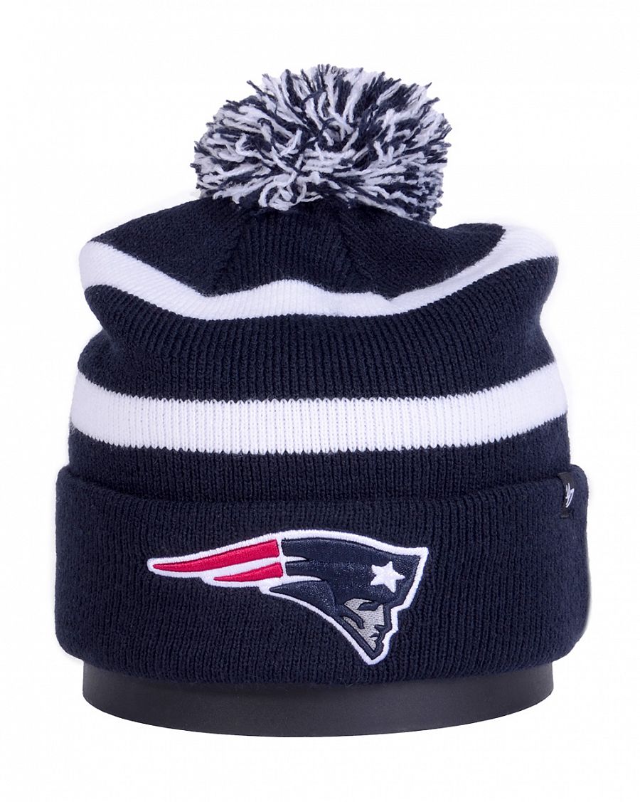 Шапка с помпоном '47 Brand NFL New England Patriots Black отзывы