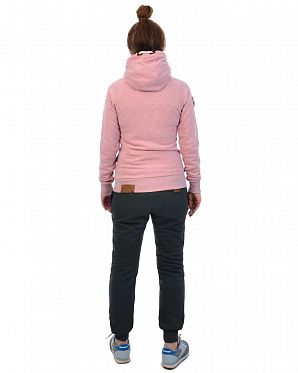 Толстовка женская на молнии с капюшоном Naketano Brazzo Schmutzmuschi Pink