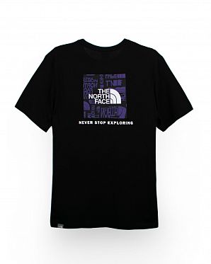 Футболка мужская The North Face Back Box Logo Black Violet Футболка мужская The North Face Back Box Logo Black Violet