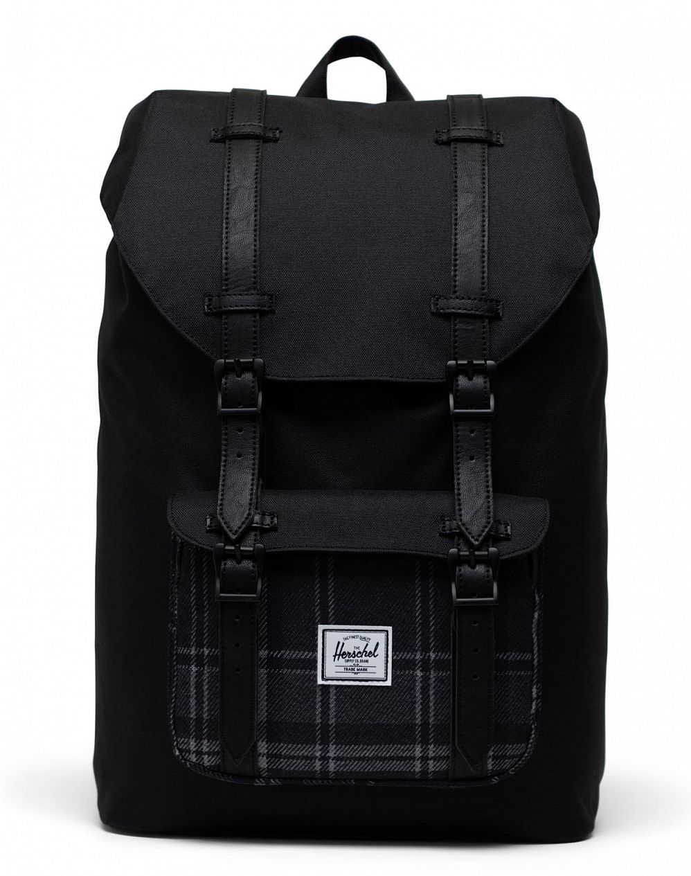 Рюкзак городской для ноутбука 13 дюймов Herschel L. America Mid Black Grayscale Plaid отзывы