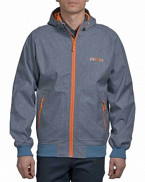 Ветровка водоотталкивающая на флисе Iriedaily City Shield 3 Grey Blue