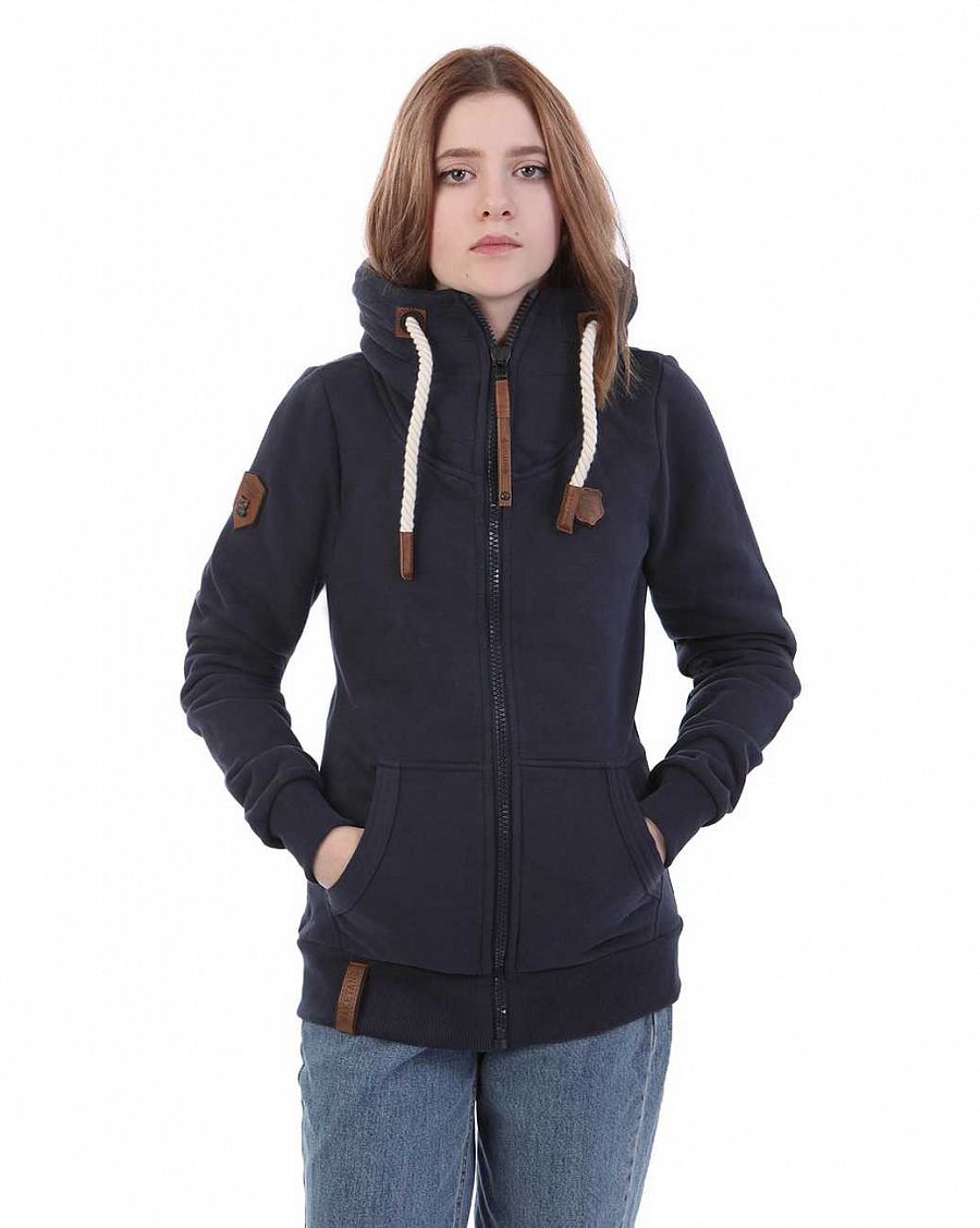 Толстовка женская на молнии Naketano Monsterbumserin VII Dark Blue отзывы Толстовка женская на молнии Naketano Monsterbumserin VII Dark Blue отзывы