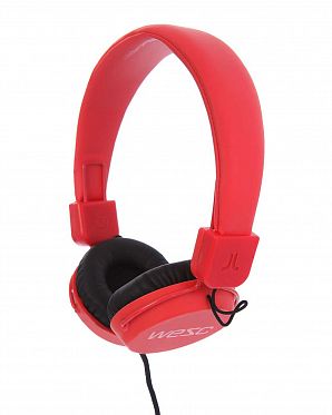 Наушники с микрофоном проводные складные WeSC Piston Bright Red