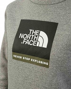 Толстовка женская свитшот хлопок The North Face Red Box Pocket Sweat Gray