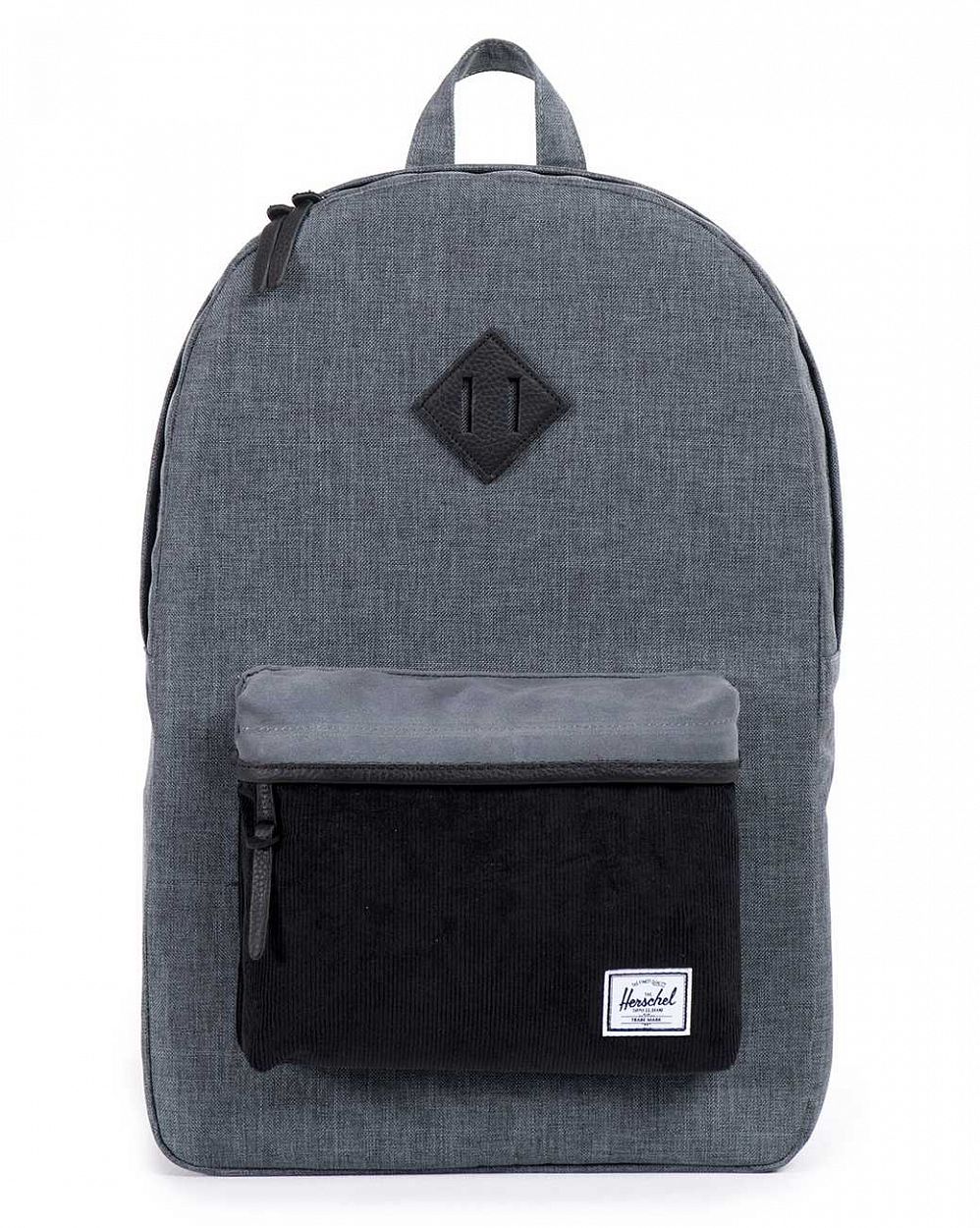 Рюкзак городской с отделом для 15 ноутбука Herschel Heritage Black Crosshatch отзывы