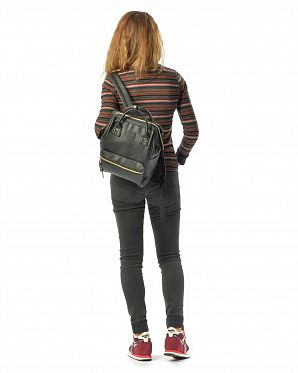 Рюкзак с двумя ручками кожаный малый Anello Burgandy