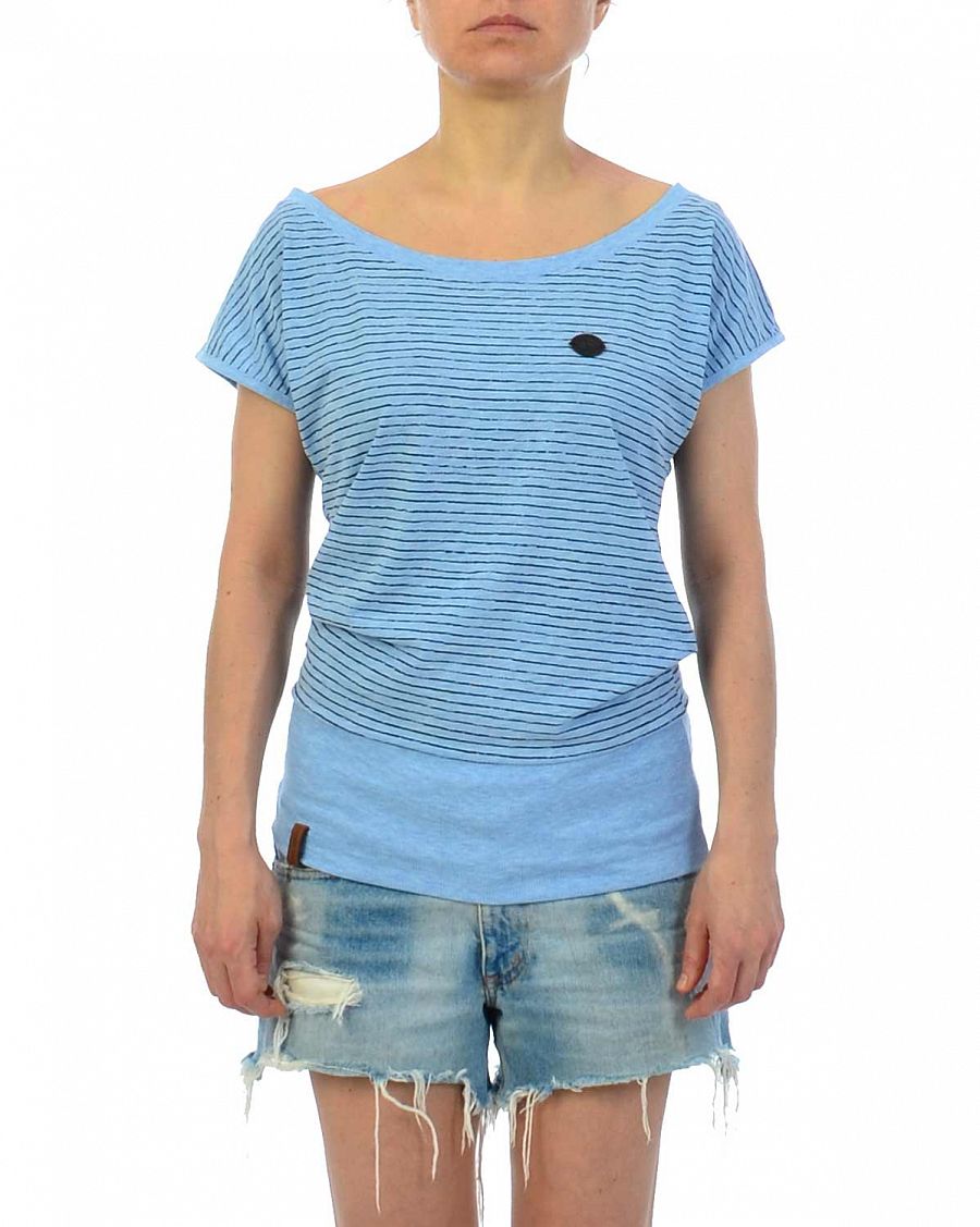 Футболка женская летняя на широкой резинке Naketano Wolle Dizzy VIII Amazing Blue Melange отзывы Футболка женская летняя на широкой резинке Naketano Wolle Dizzy VIII Amazing Blue Melange отзывы
