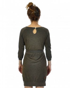 Платье женское длинным рукавом и карманами Naketano The End II Heritage Anthracite Melange Платье женское длинным рукавом и карманами Naketano The End II Heritage Anthracite Melange