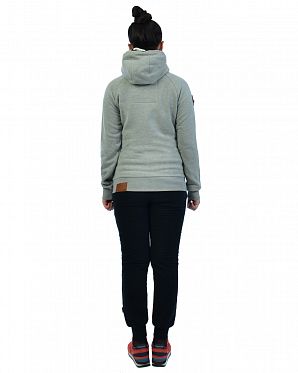 Толстовка женская на молнии с капюшоном Naketano Brazzo Gun Smoke Grey