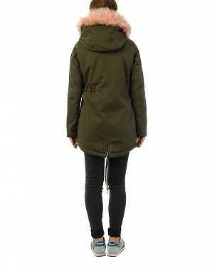Парка демисезонная водоотталкивающая на меху Urban Classics Peached Teddy Olive