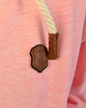 Толстовка женская с капюшоном Naketano Hier ist der Manager Sugar Pink Melange