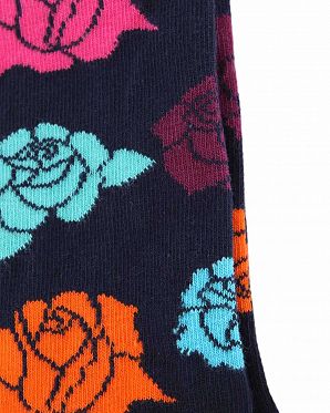 Носки мужские Happy Socks Combed Cotton Flower Navy