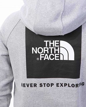 Толстовка мужская с капюшоном флисовая The North Face Raglan Red Box Grey Толстовка мужская с капюшоном флисовая The North Face Raglan Red Box Grey