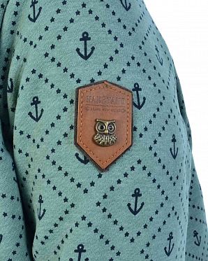 Толстовка женская с капюшоном Naketano I Will F...Your Brain Green Melange