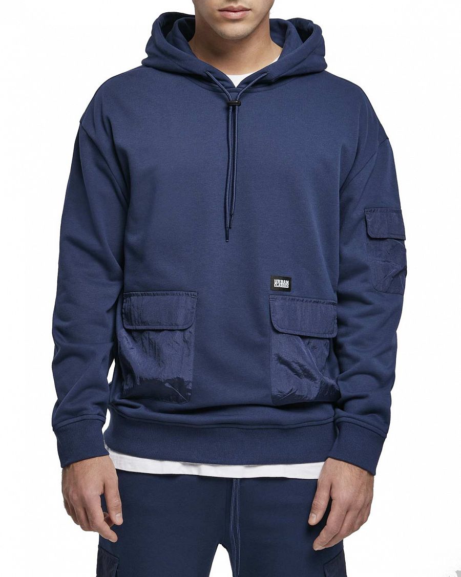 Толстовка мужская с капюшоном Urban Classics Commuter Hoody Dark Blue отзывы