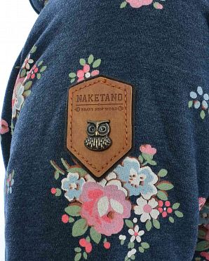 Толстовка женская на молнии с капюшоном Naketano Der Schnein Indigo Blue Mel