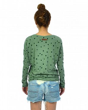 Футболка женская с длинным рукавом Naketano Sucking with Honor Leaf Green Melange Футболка женская с длинным рукавом Naketano Sucking with Honor Leaf Green Melange