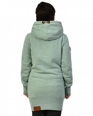 Толстовка женская длинная с капюшоном Naketano Lange Wiederkauer Grun Melange Толстовка женская длинная с капюшоном Naketano Lange Wiederkauer Grun Melange