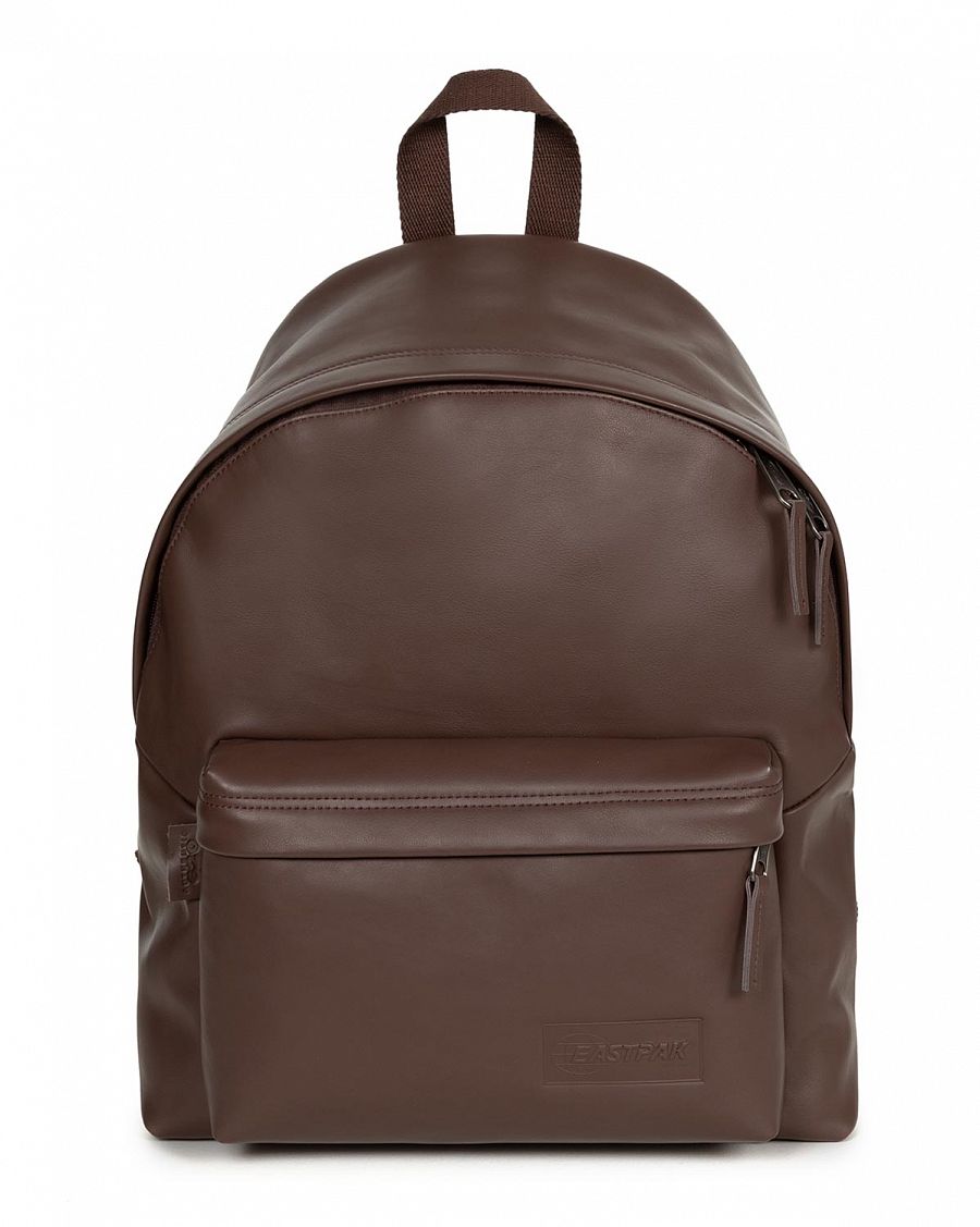 eastpak leather backpack