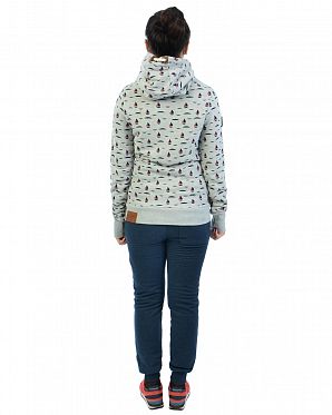 Толстовка женская с капюшоном Naketano Gano Di Magonza Grey Grey Melange