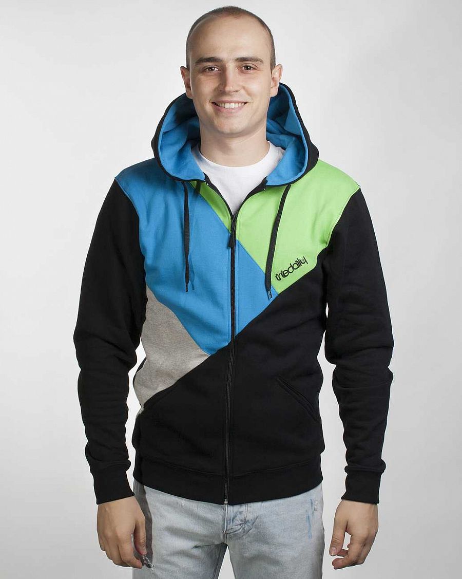 Толстовка Iriedaily Diagonal Zip Hooded Black отзывы