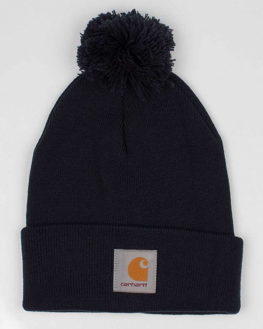 Шапка зимняя с помпоном Carhartt WIP Bobble Watch Navy отзывы