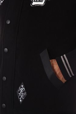 Бомбер Rum Knuckies Skull in hat Black Бомбер Rum Knuckies Skull in hat Black