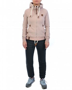 Толстовка женская с капюшоном Naketano Blonder Engel IV Dusty Pink Melange
