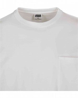 Футболка с длинным рукавом Urban Classics Logo Boxy Pocket White Футболка с длинным рукавом Urban Classics Logo Boxy Pocket White