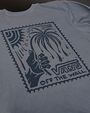 Футболка Vans Sun And Palm Be Like Grey Blue