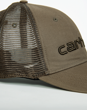 Бейсболка сетка Carhartt Style # 101195 Canvas Mesh-Back Logo Graphic Cap Light Brown