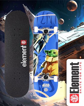 Скейтборд в Сборе Element 2 размер 8.25 (19 синий зеленый 8.25)