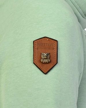 Толстовка женская на молнии с капюшоном Naketano Brazzo Milky Green Melange Толстовка женская на молнии с капюшоном Naketano Brazzo Milky Green Melange