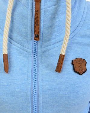 Толстовка женская на молнии с высоким воротом Naketano Monsterbumserin Amazing Blue mel