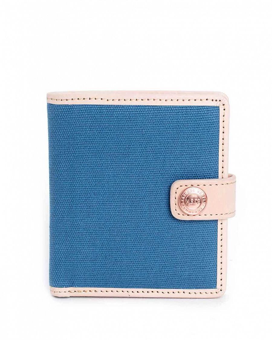 Кошелек визитница на кнопке с защитным кантом из кожи Herschel Thurlow Blue отзывы