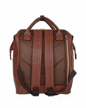 Рюкзак с двумя ручками кожаный малый Anello Burgandy