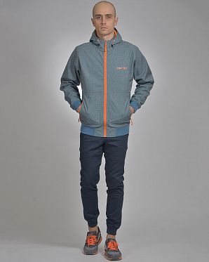 Ветровка водоотталкивающая на флисе Iriedaily City Shield 3 Grey Blue