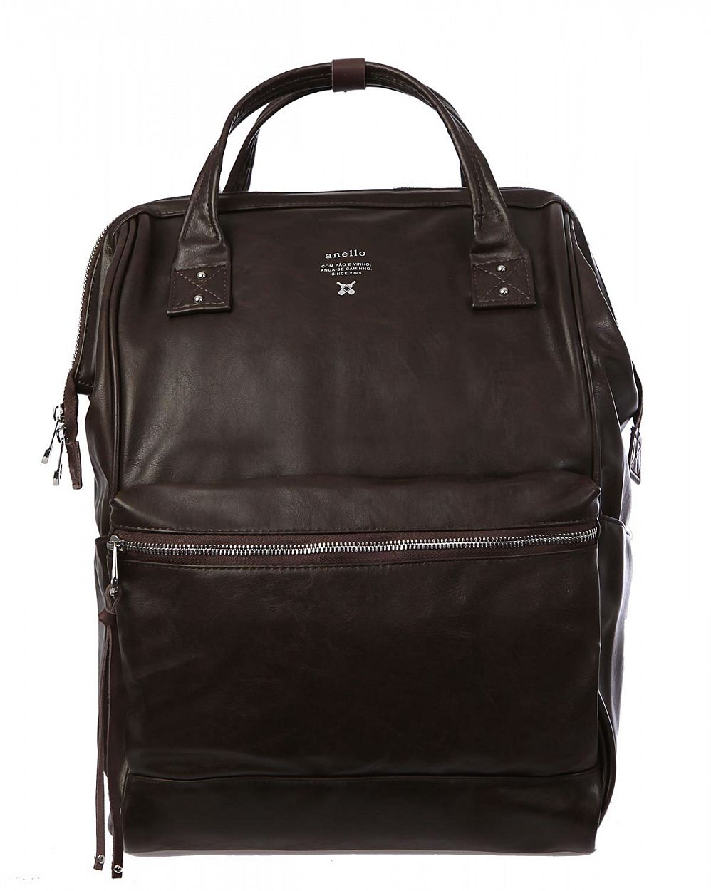 Рюкзак с двумя ручками кожаный для 13 ноутбука Anello Japan AT-B1511 Dark Brown отзывы